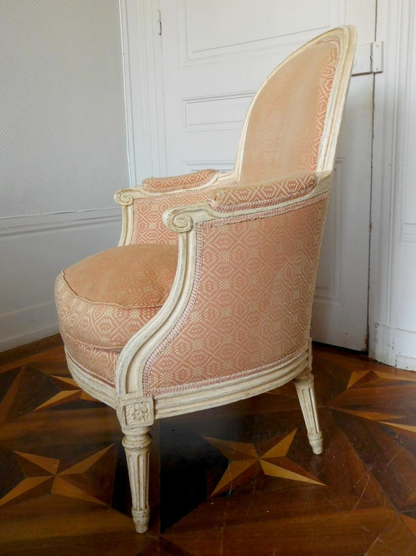 JB Lelarge : grand salon 9 pièces d'époque Louis XVI - canapé 2 bergères 6 fauteuils - estampille