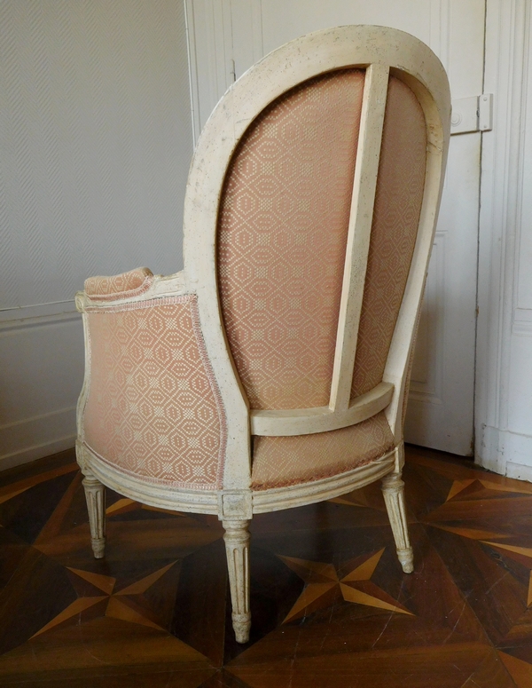 JB Lelarge : grand salon 9 pièces d'époque Louis XVI - canapé 2 bergères 6 fauteuils - estampille