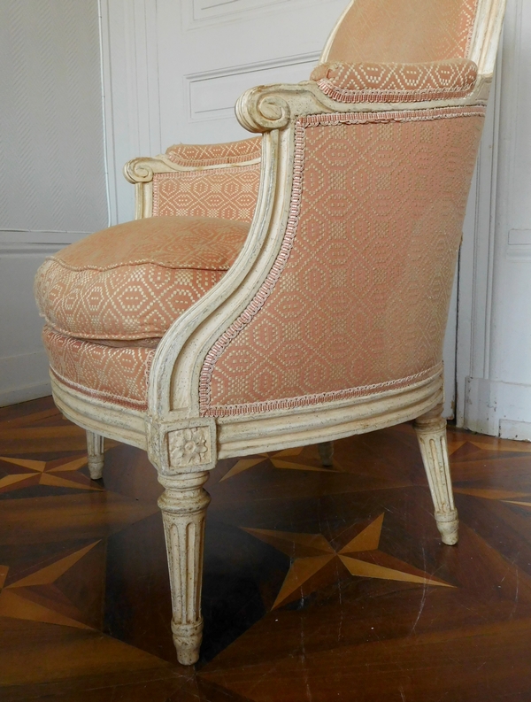 JB Lelarge : grand salon 9 pièces d'époque Louis XVI - canapé 2 bergères 6 fauteuils - estampille