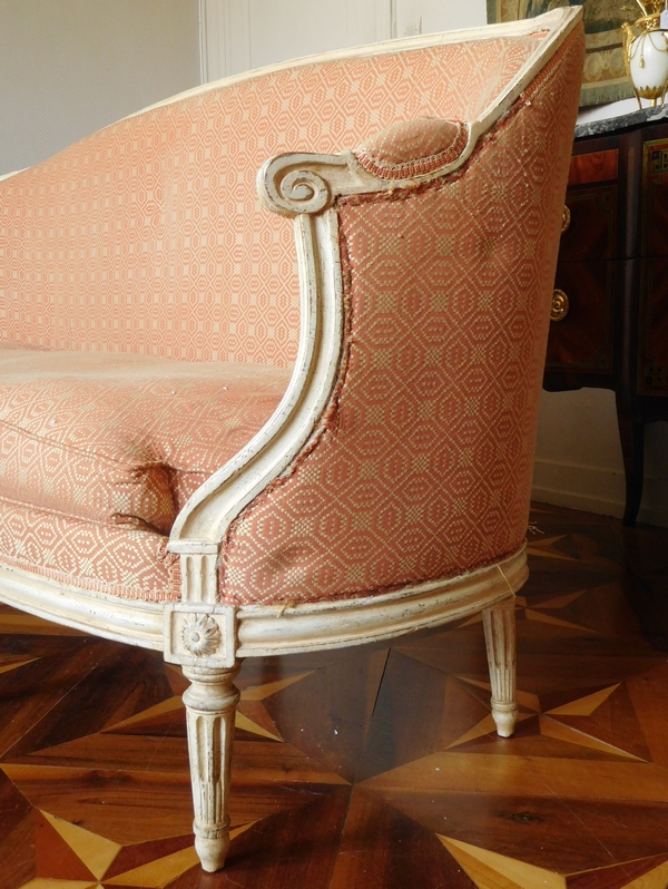 JB Lelarge : grand salon 9 pièces d'époque Louis XVI - canapé 2 bergères 6 fauteuils - estampille