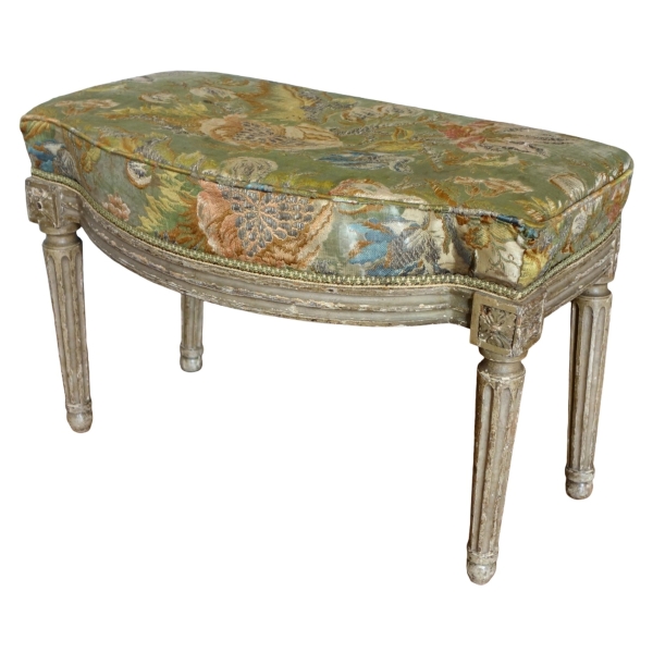 Louis XVI stool for a canopy bed - 18th century