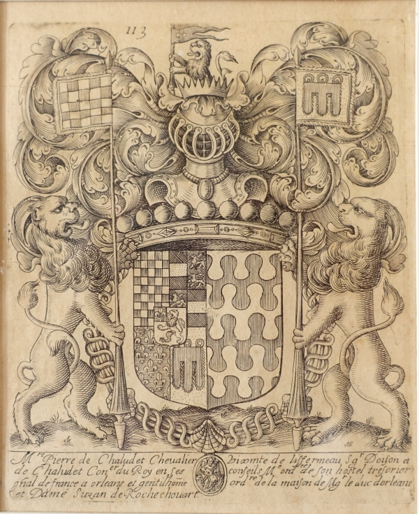 Set of 6 engravings : 12 coat of arms - 19th century