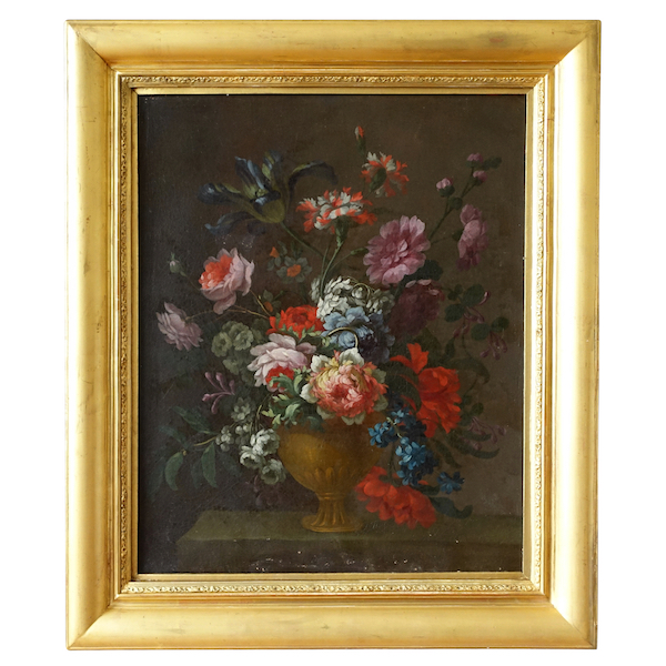 Early 19th century French school circa 1800 : flowers in a vase - 80.2cm x 67.7cm