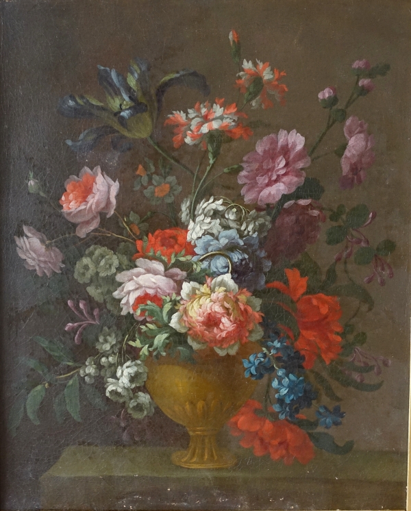 Early 19th century French school circa 1800 : flowers in a vase - 80.2cm x 67.7cm