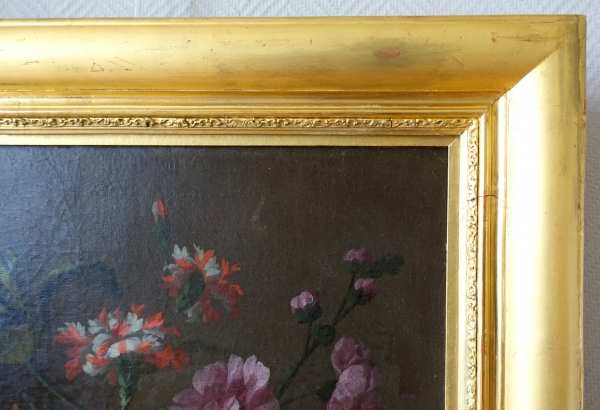 Ecole française du XIXe siècle : tableau de fleurs vers 1800 - 80.2cm x 67.7cm