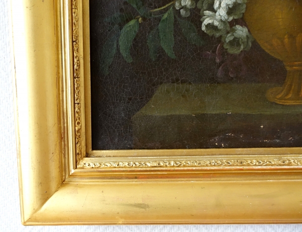 Ecole française du XIXe siècle : tableau de fleurs vers 1800 - 80.2cm x 67.7cm