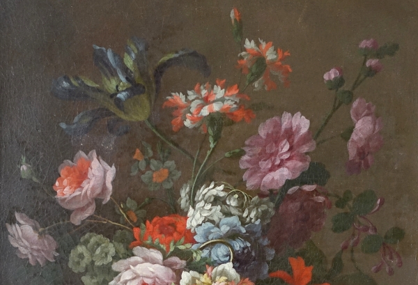 Early 19th century French school circa 1800 : flowers in a vase - 80.2cm x 67.7cm