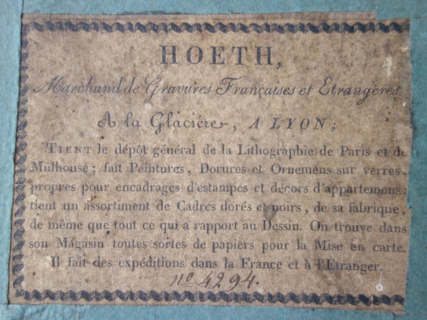 Soie chenillée Lyonnaise, bouquet de fleurs d'époque Empire Restauration par Hoeth à Lyon