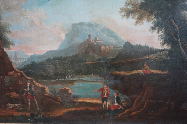 Tableau cache cheminée - école Française du XVIIIe siècle - huile sur toile - époque Louis XVI