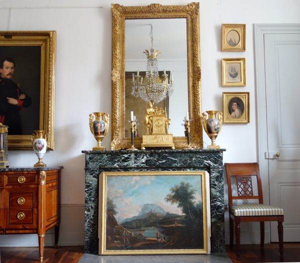 Tableau cache cheminée - école Française du XVIIIe siècle - huile sur toile - époque Louis XVI