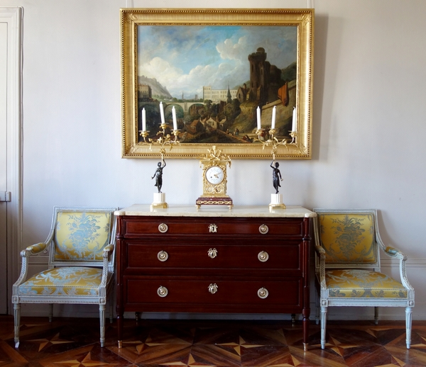 Caprice architectural par J. Paul Martin - grande huile sur toile datée de 1857 - 91cm x 124cm