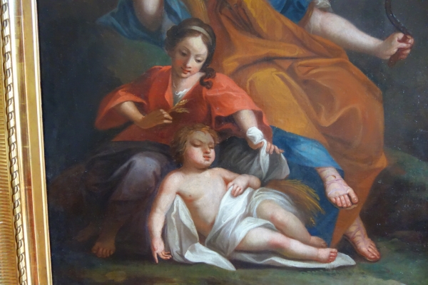 18th century French School : large oil on canvas picturing Ceres - allegory of summer - 115cm x 133cm