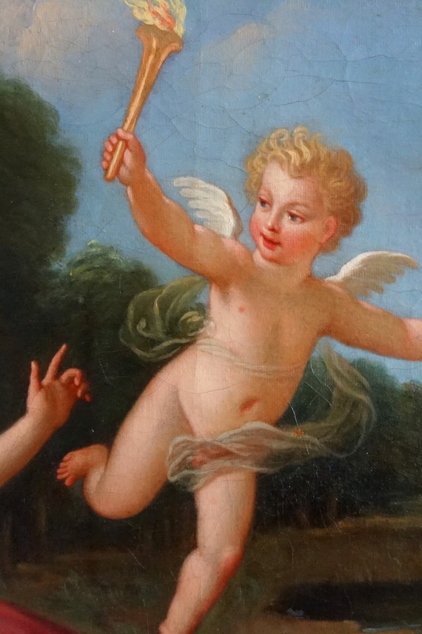 Ecole Française du début XVIIIe siècle, le Char de Vénus, tableau mythologique - 81cm x 65cm