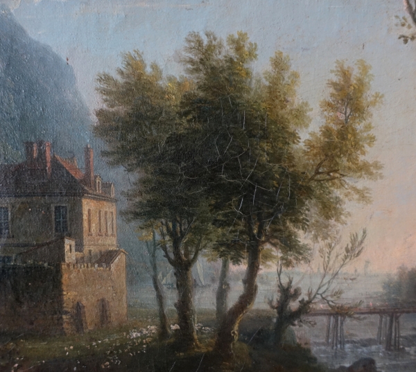 19th century French school : a castle in Dauphine, oil on canvas