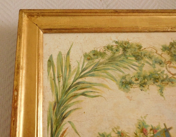 19th century oil on panel in the taste of Pillement