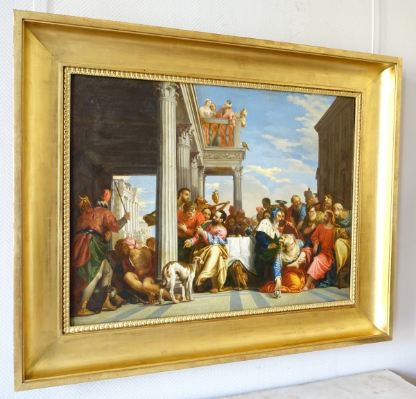 Le festin chez Simon le Pharisien d'après Veronese, école française début XIXe - huile sur toile 109cm x 135cm