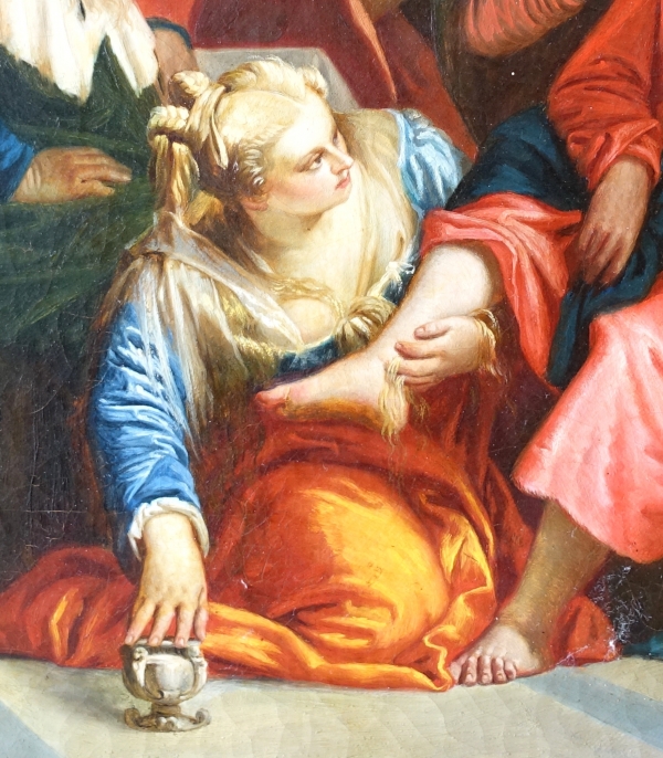 Le festin chez Simon le Pharisien d'après Veronese, école française début XIXe - huile sur toile 109cm x 135cm