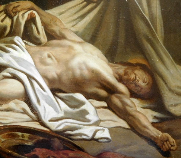 Ecole Française du XVIIe siècle, la déposition du Christ - huile sur métal - 46cm x 38cm