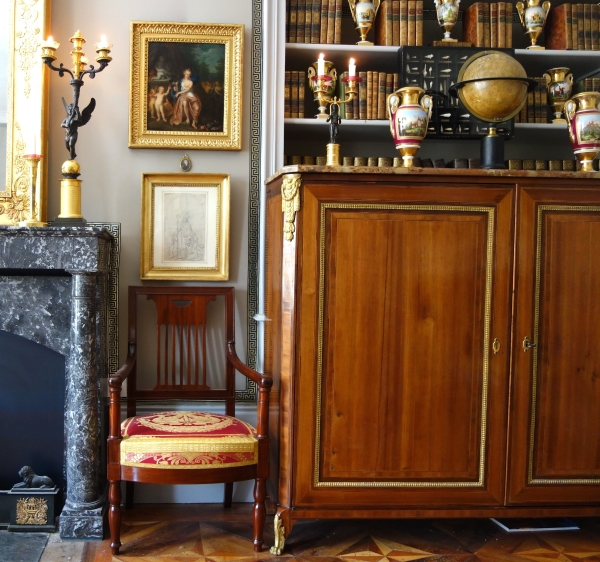 Saint Nicolas, dessin au crayon sur papier attribué à Tommaso Minardi - beau cadre en bois doré