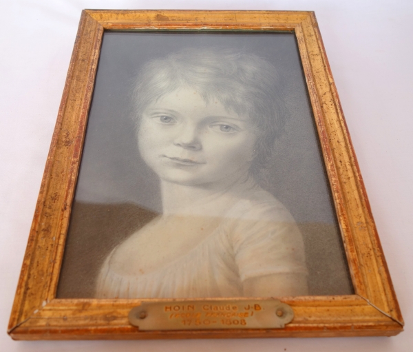 Portrait of a little girl, Empire drawing circa 1802 attributed to Claude Hoin