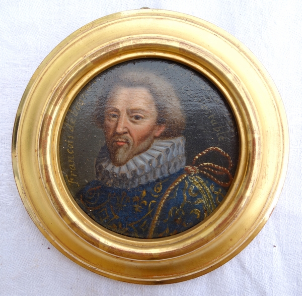 Galerie de 28 miniatures de personnages de l'Histoire de France, XVIIe siècle