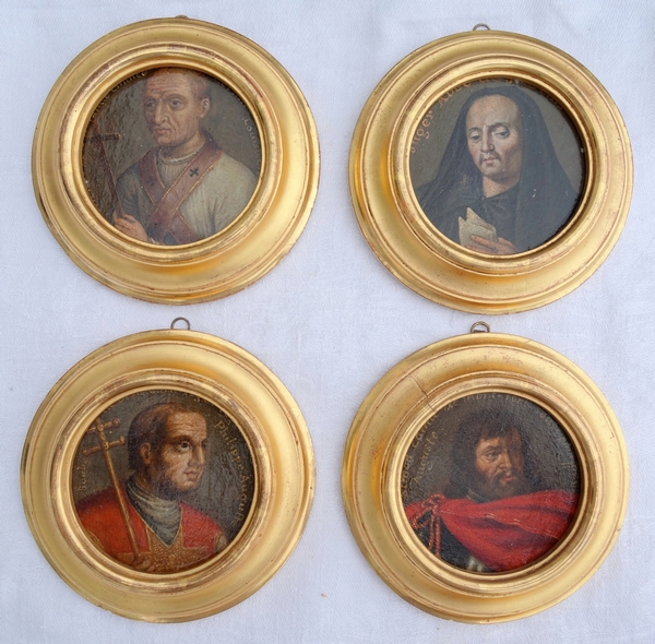 28 miniature portraits of French History characters, 17th century gallery