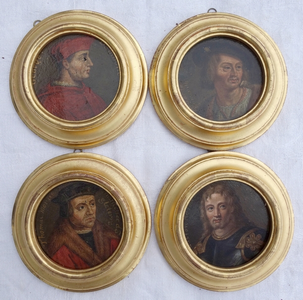 28 miniature portraits of French History characters, 17th century gallery