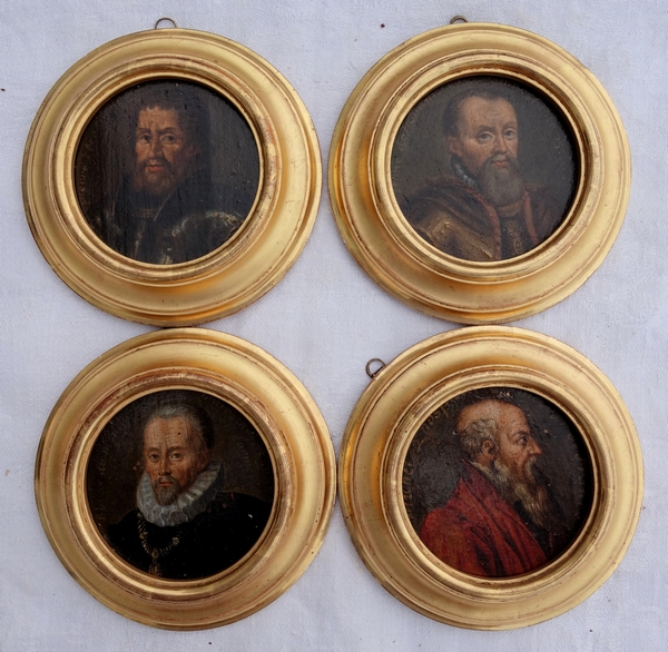 28 miniature portraits of French History characters, 17th century gallery