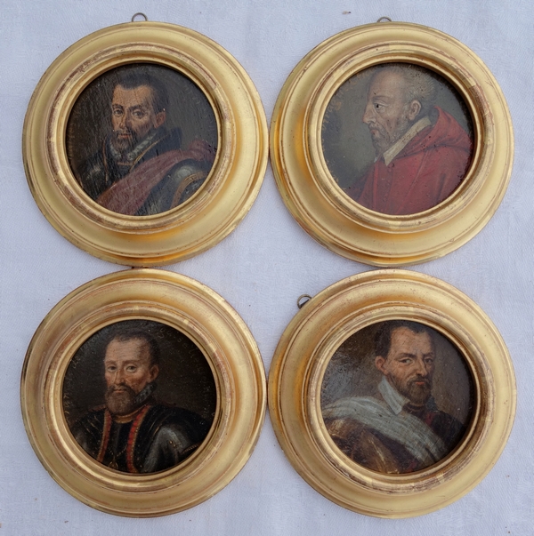 28 miniature portraits of French History characters, 17th century gallery