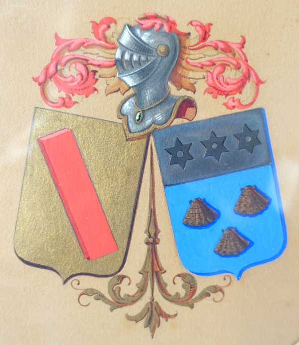 Agry - Paris : gouache heraldic coat of arms project