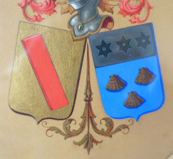 Agry - Paris : gouache heraldic coat of arms project