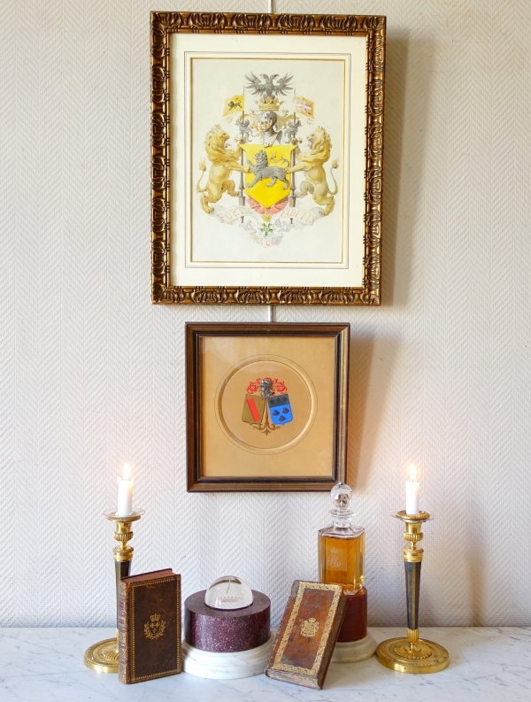Agry - Paris : gouache heraldic coat of arms project