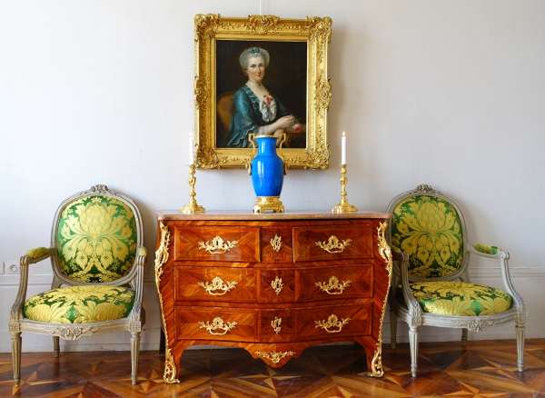 18th century French school, portrait of a young aristocrat, Louis XV period