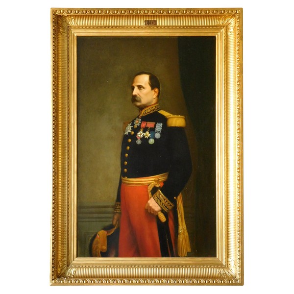 1869 Paris Salon - Eugène Laville - tall portrait of General Barral 175cm x 124cm