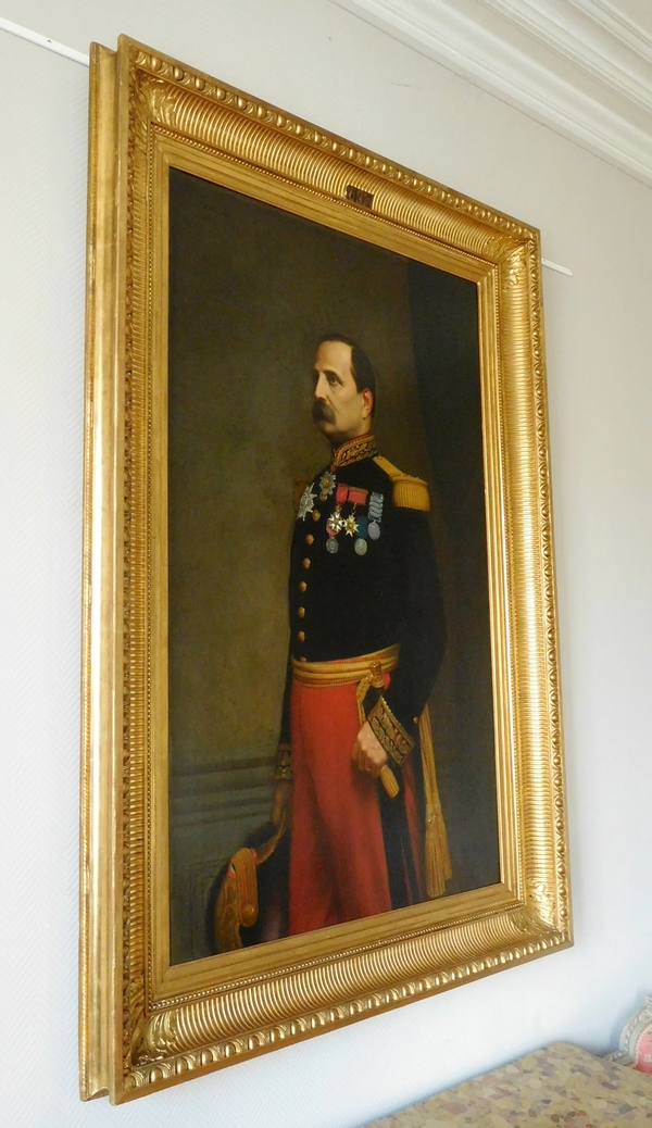 1869 Paris Salon - Eugène Laville - tall portrait of General Barral 175cm x 124cm