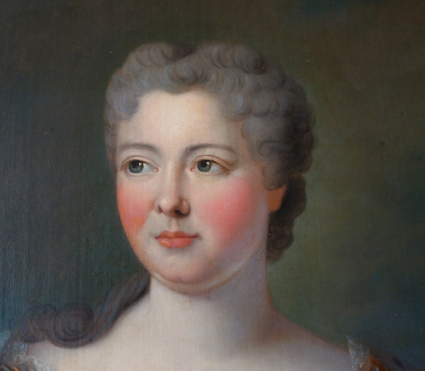 Pierre Gobert : portrait de la Reine Marie Leczinska - huile sur toile 161cm x 137cm 