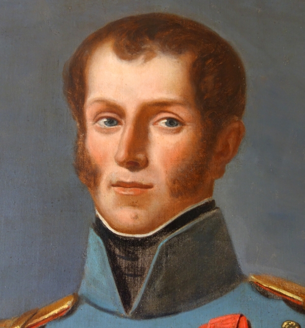 Large portrait of an officer, oil on canvas, early 19th century circa 1830 