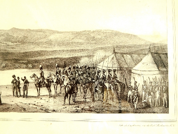 Russian Army in front of Choumla (Choumen) in 1828 engraving - early 19th century