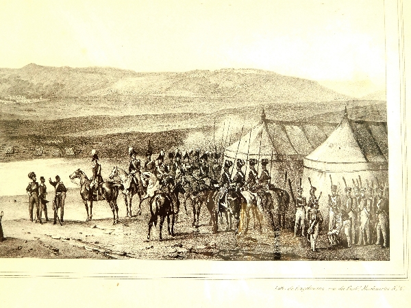 Gravure : Le camp de l'Armée Russe devant Choumla (Choumen) en 1828 - 9e Guerre Russo-Turque