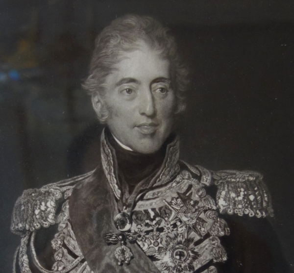 Large royalist engraving : Charles X King of France in 1825 after Lawrence - 76.5cm x 104cm