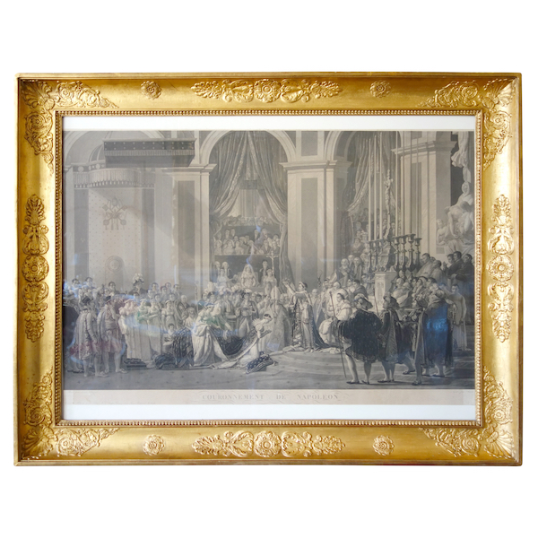 Grande gravure Empire : le sacre de Napoléon Empereur - 94,5cm x 119cm