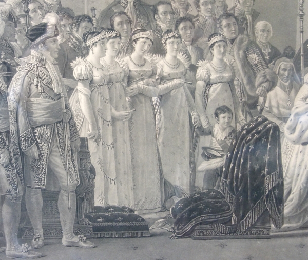 Large Empire engraving : Napoleon's coronation - 94,5cm x 119cm