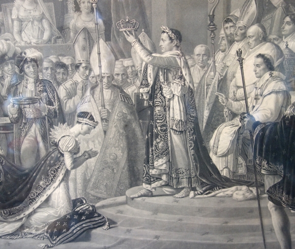 Large Empire engraving : Napoleon's coronation - 94,5cm x 119cm