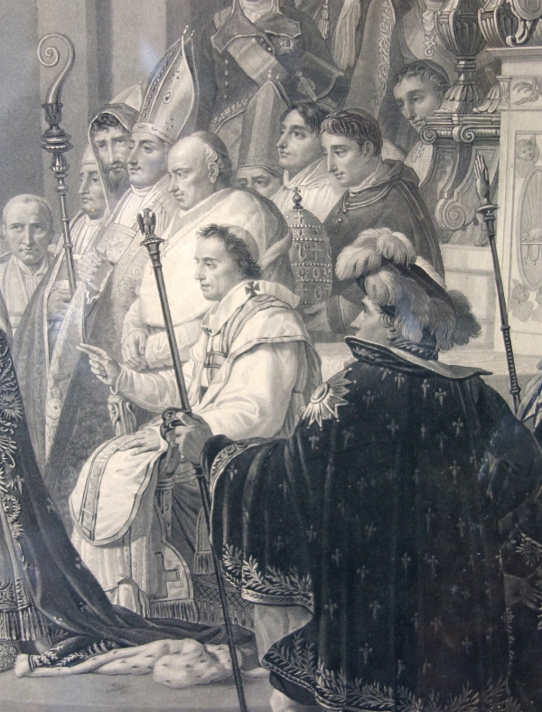 Large Empire engraving : Napoleon's coronation - 94,5cm x 119cm