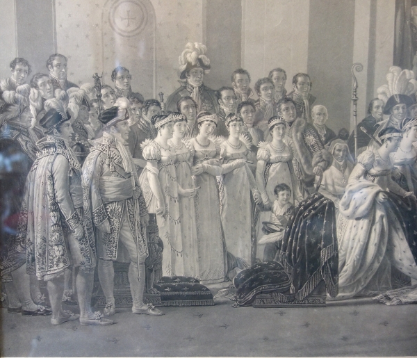 Large Empire engraving : Napoleon's coronation - 94,5cm x 119cm