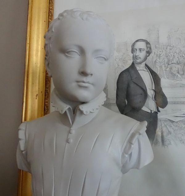 19th century French royalist engraving : Henri V Count of Chambord - 66,5 cm x 78cm