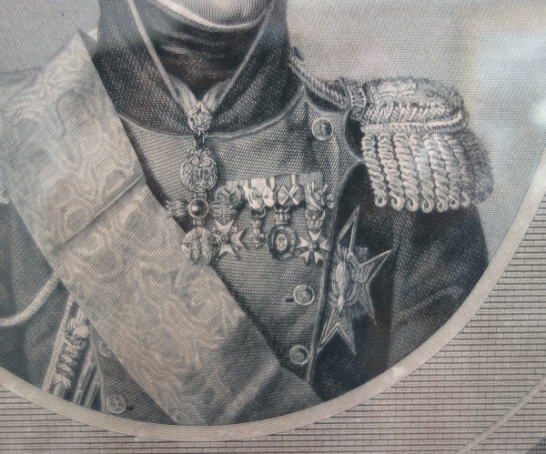 Gravure royaliste, portrait de Louis XIX Dauphin de France et Duc d'Angoulême