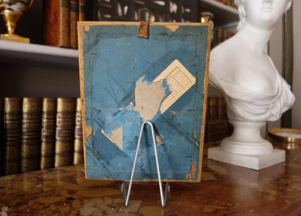 Gravure portrait de Madame de Lamballe, souvenir historique royaliste dans son cadre bois doré