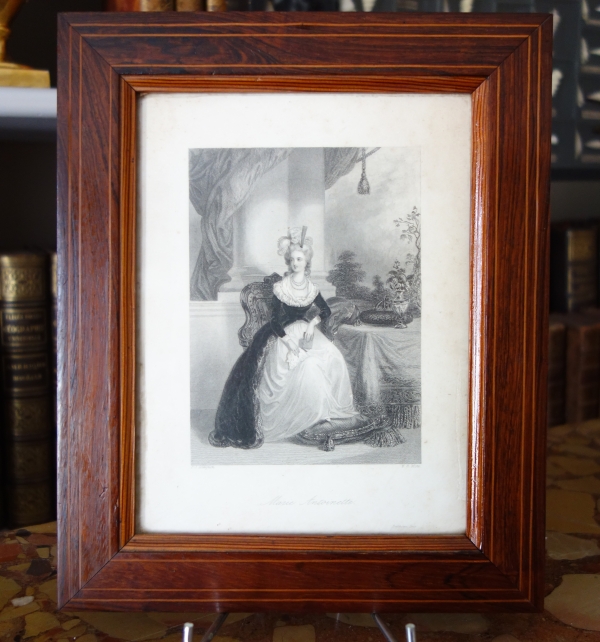 Portrait of Queen Marie Antoinette, early 19th century royalist engraving