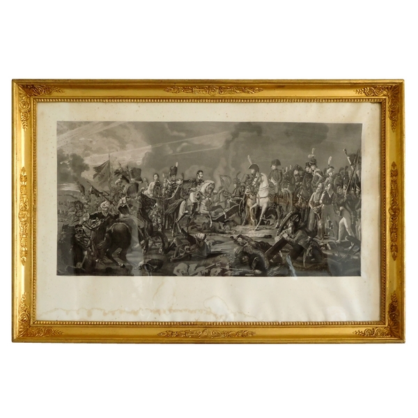 Large Empire engraving : triumphant Emperor and his general staff, gilt wood frame